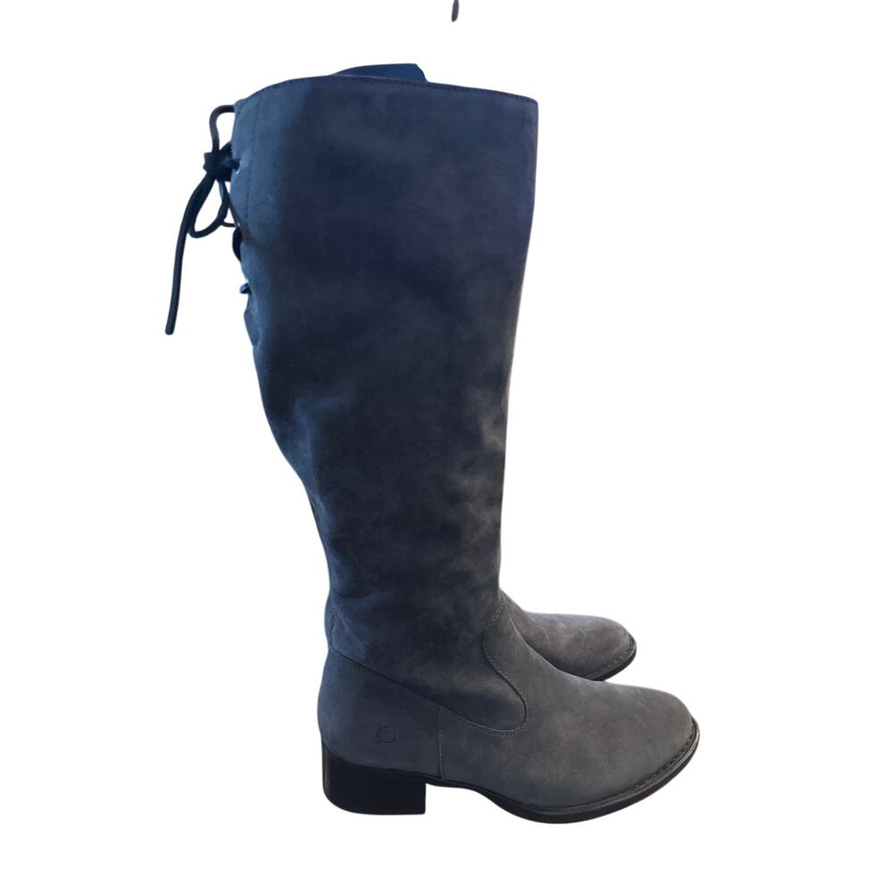 ⭐️ Women’s Born Gray Genuine Suede Riding Boots. Size 8  Fall Preppy Comfort